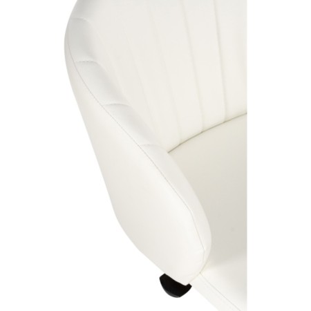 Computer chair Plastic Plastic/Ecokozha, White/White 59x60x78 cm-6