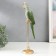 Polystone souvenir "Two green parrots on a bit" 26x10x12 cm