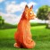 Garden figure "Sitting Fox" 38x30cm