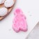 Mold "Boy and Bunny", silicone, 9.1 × 5.4 × 2.1 cm, pink color