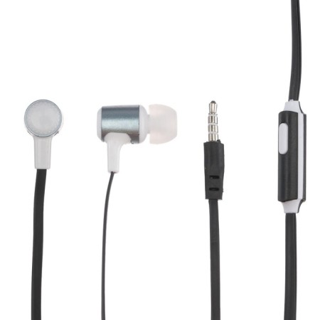 Luazon W-03 headphones, vacuum, microphone, flat wire, black-2