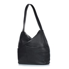 Female bag, artificial leather, 330x305x130 cm, black