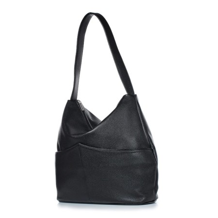 Female bag, artificial leather, 330x305x130 cm, black