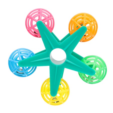 Toy for birds "Carousel with balls", 10 cm (3 cm balls)-1
