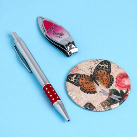 Gift set 3v1 (pen, mirror, nippers)-2