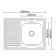 Kitchen car wash Accoona AC6080, invoice, right, thickness 0.6 mm, 800x600x165 mm, decor