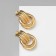 Earrings Metal "Geometry" three rows of rings, color gold