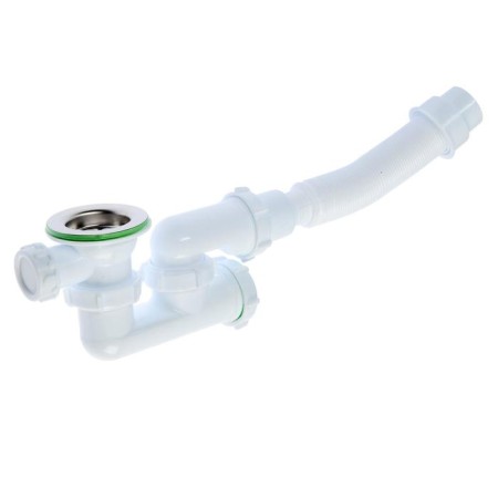 Siphon for shower pallet AKVATER, 1 1/2 "x 40 mm, adjustable, with corrugated 40x40/50 mm