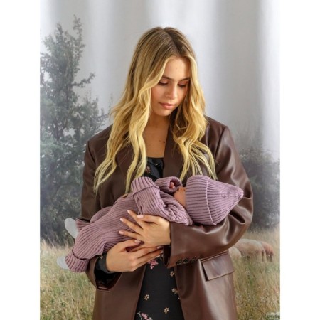 Knitted Knot Killed with a cap Amarobaby Pure Love Tot, height 62 cm, color powder-4