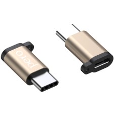 Adapter Pero AD01, Type -C - Microusb, Metal, Golden