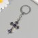 Keychain from the evil eye "openwork cross" 3.5x5 cm