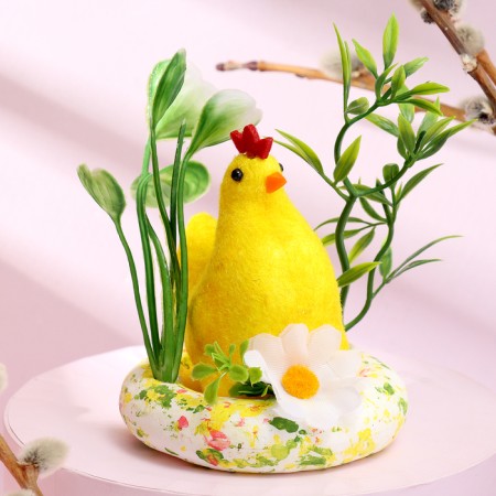 Easter decor "Chicken in the nest" 6 × 9 × 12.5 cm