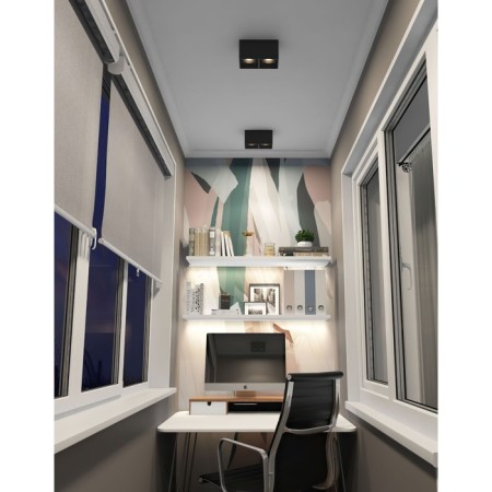 DK3085-BK overhead lamp for a change lamp SORO, IP20, 15W, GU5.3, LED, black/black-1