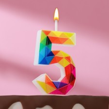 Candle in the cake on the skewer 