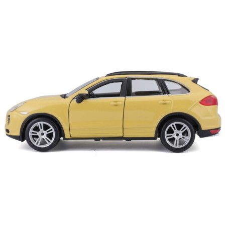 BBURAGO Porsche Cayenne Turbo, Die-Cast, 1:24, opening doors, yellow color.-1