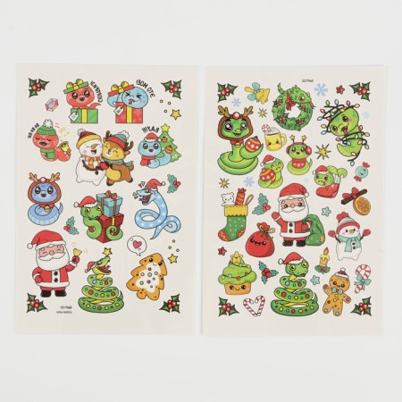 New Year! Tattoo "Snake", translated tattoos - 55 pcs., 2 sheets-1