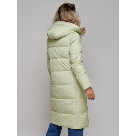 Coat insulated winter female, size 48, color light green-10