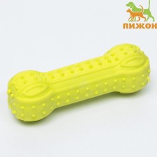 Игрушка жевательная "Пухлая кость", TPR, 12,8 см, салатовая