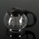 Glass teapot “Lyubava”, 1.25 liters, with metal sieve, black color
