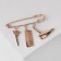 Pin with pendants "hairdresser", 5.5 cm, color pink gold