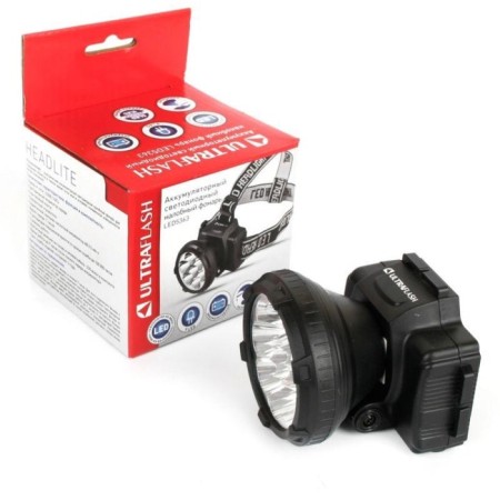 Lanter Battering Blood LED5363 9LED 2 modes 220V plastic. Chern. (boxing) ultrafla