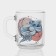 New Year's glass tea mug "Snakes", 200 ml, mix
