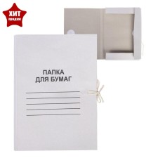 A4 paper folder on Calligrata ties, up to 200 sheets, unlawed cardboard, 320 g/m2, white