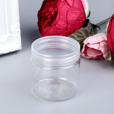 Bank for scrapbooking "Transparent" 100 ml 5.7x5x5.5 cm