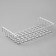 Basket on a grid, 23 × 11.5 × 5 cm, white color