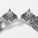 Hanging earrings with Hollywood rhinestones, white color in silver, 11 cm
