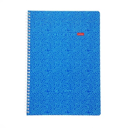 Notebook A4, 96 sheets in the ruler on the crest "Labyrinth", cover coated cardboard, glossy lamination, embossing, block 65 g/m2, 4v mix-4
