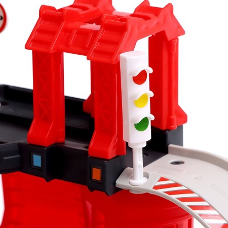 Parking "Fire Station", with a metal machine and helicopter-8