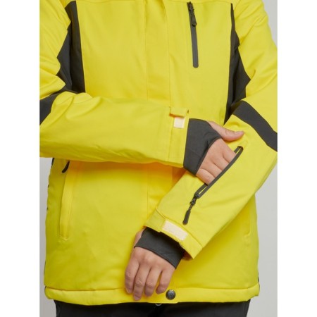 Ski costume female winter, size 42, yellow color-10