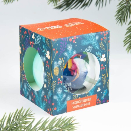 Christmas tree ball "heat and comfort", 6 cm-2