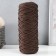 Knitting cord 100% polyester, width 3 mm 100m (chocolate)