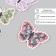 Butterflies cardboard "Flower. Tints" set 12 pcs h = 4-10 cm