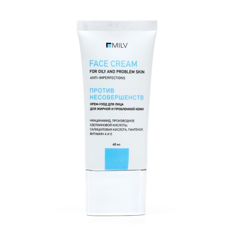 Cream-cream for oily and problem skin MILV against imperfections, 40 ml-1