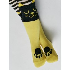 Pantyhose children's cotton CONTE KIDS TIP-Top, height 62-74 cm, Black-yellow color