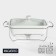 Marmite of heat -resistant ceramics rectangular Magistro "Estet", 2 l, 31 × 19 × 11 cm