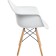 Plastic stool Ron Massive Buk/Metal/Plastic, Natural/White 62x64x81.5 cm