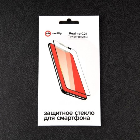 Protective glass Mobility, for Realme C21, full glue-2