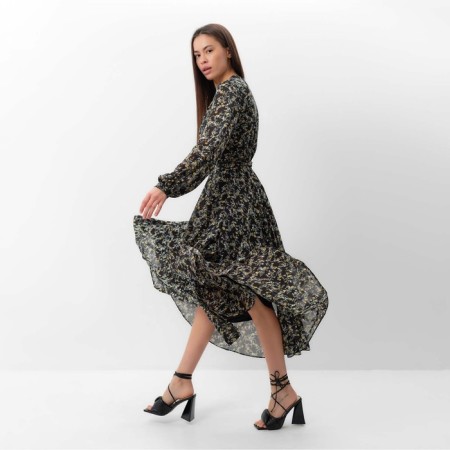 Women's dress with MIST MIDI belt, size 42, black-3