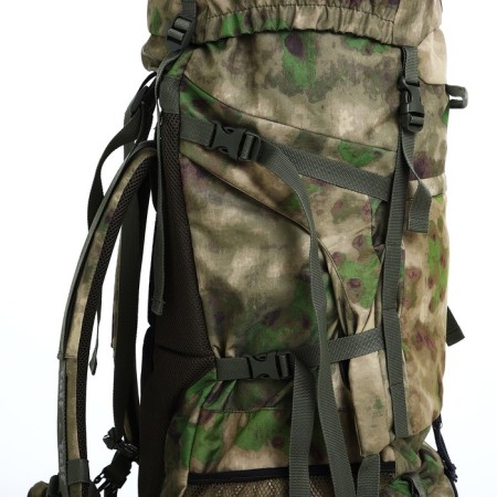 Tourist backpack, TAIF, 100 L, cord department, 2 outer pockets, green color/camouflage-5
