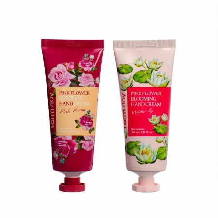 Set of hand creams Farmstay: Water lily 100 ml, rose 100 ml-1