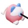 Mechanical sharpener with container, pink/white ears