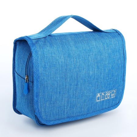 Mester-cosmetic bag on Velcro, with hook, blue color