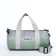 Youth bag with zipper, green color