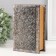 Safe-book wood to the leatherette "patterns" embossing, under metal 17x11x5 cm