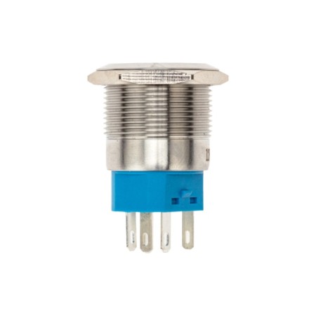 Anti-Vandal button Ø 22 12V (LED) B/Fix (5C) OFF- (ON)/ON- (OFF) subv./Green Rexant-2