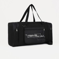 Road bag on lightning, 3 external pockets, a long belt, black color
